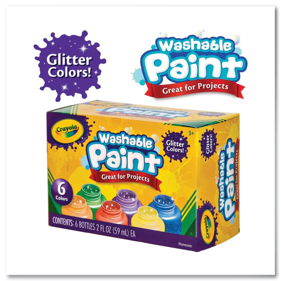 Crayola 2 oz Washable Paint - 6 Assorted Classic Colors