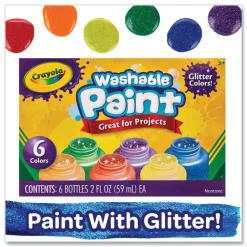 Crayola 2 oz Washable Paint - 6 Assorted Classic Colors