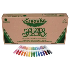 Crayola Broad Bullet Tip Non-Washable Marker - Assorted Classic Colors (256/Box)