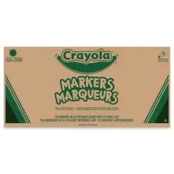 Crayola Broad Bullet Tip Non-Washable Marker - Assorted Classic Colors (256/Box)