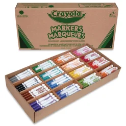 Crayola Broad Bullet Tip Non-Washable Marker - Assorted Classic Colors (256/Box)