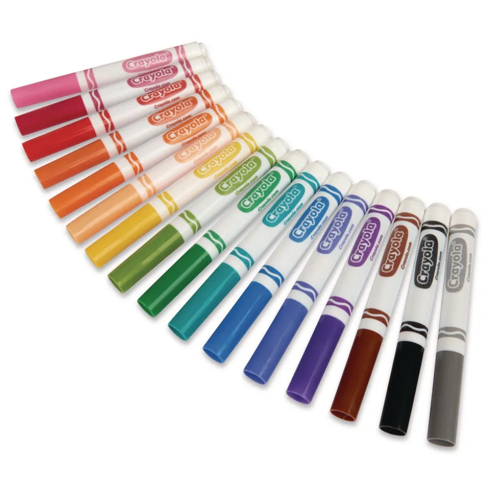 Crayola Broad Bullet Tip Non-Washable Marker - Assorted Classic Colors (256/Box)