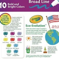 Crayola Broad Bullet Tip Non-Washable Marker - Assorted Tropical Colors