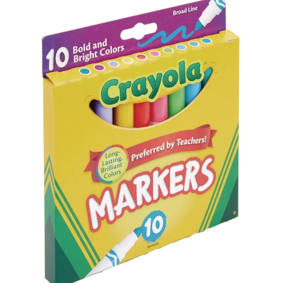 Crayola Broad Bullet Tip Non-Washable Marker - Assorted Tropical Colors