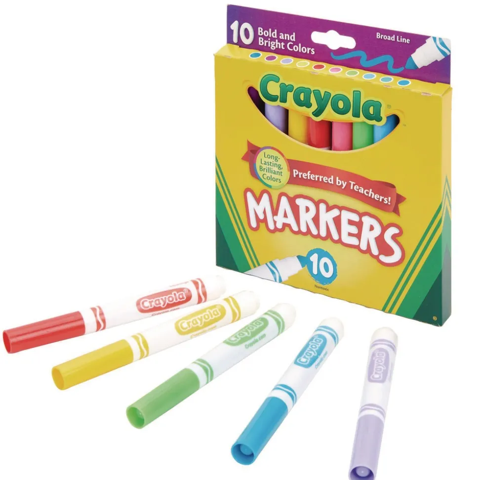 Crayola Broad Bullet Tip Non-Washable Marker - Assorted Tropical Colors