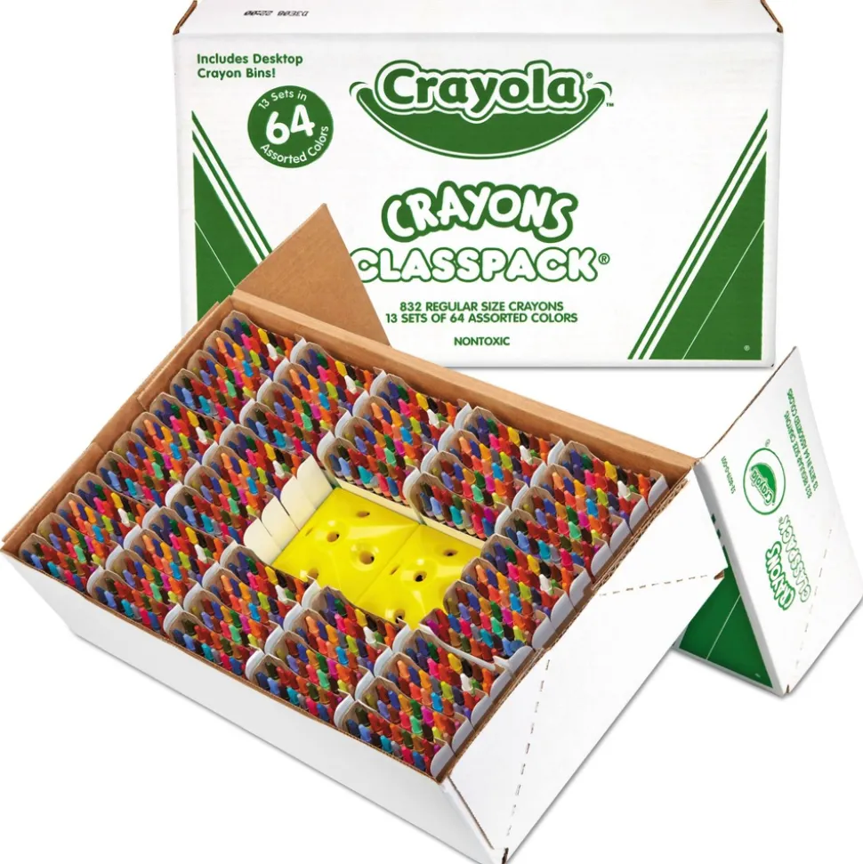 Crayola Classpack Regular Crayons with 13 Caddies - Assorted (832/Box)
