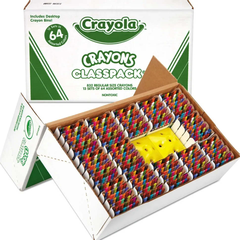 Crayola Classpack Regular Crayons with 13 Caddies - Assorted (832/Box)