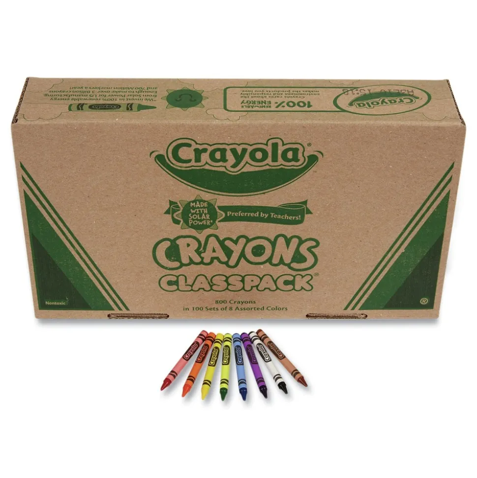 Crayola 8-Color Classpack Regular Crayons (800/Box)