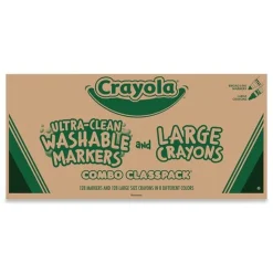 Crayola 8-Color Crayon and Ultra-Clean Washable Marker Classpack (1-Box)