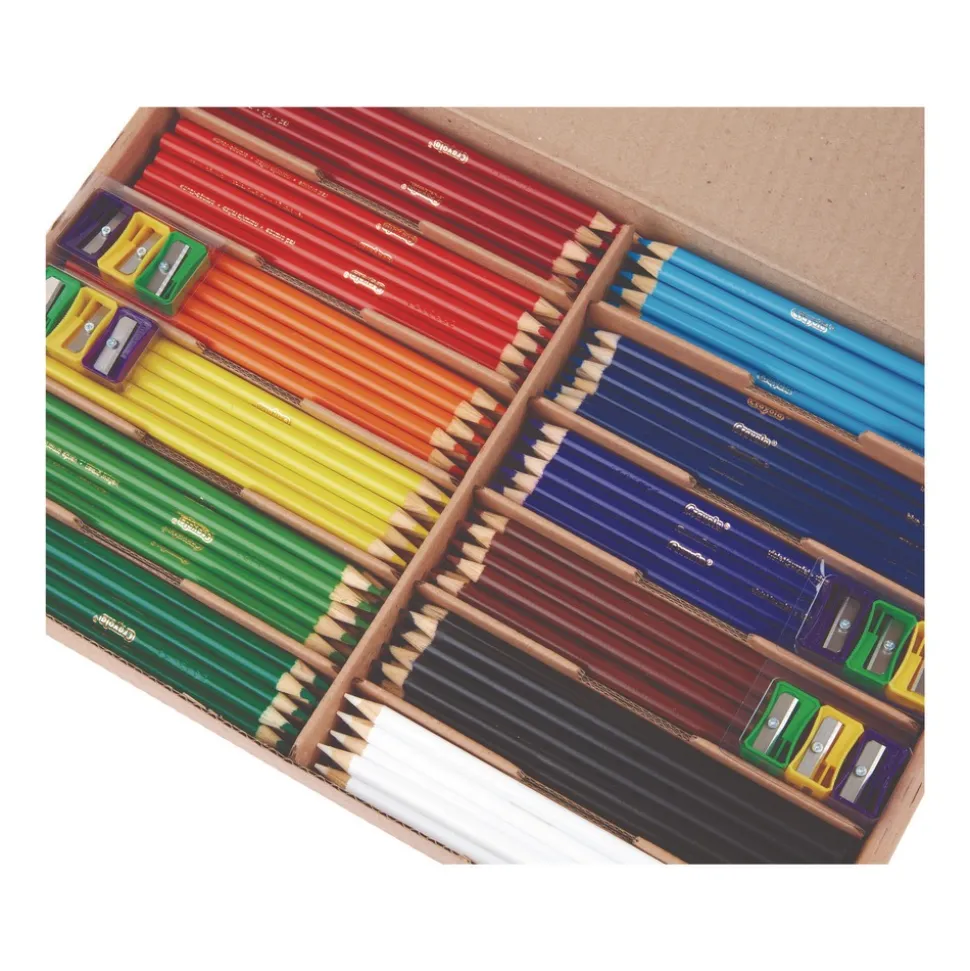 Crayola Color Pencil Classpack Set with Sharpeners - Assorted Lead and Barrel Colors (240/Pack)