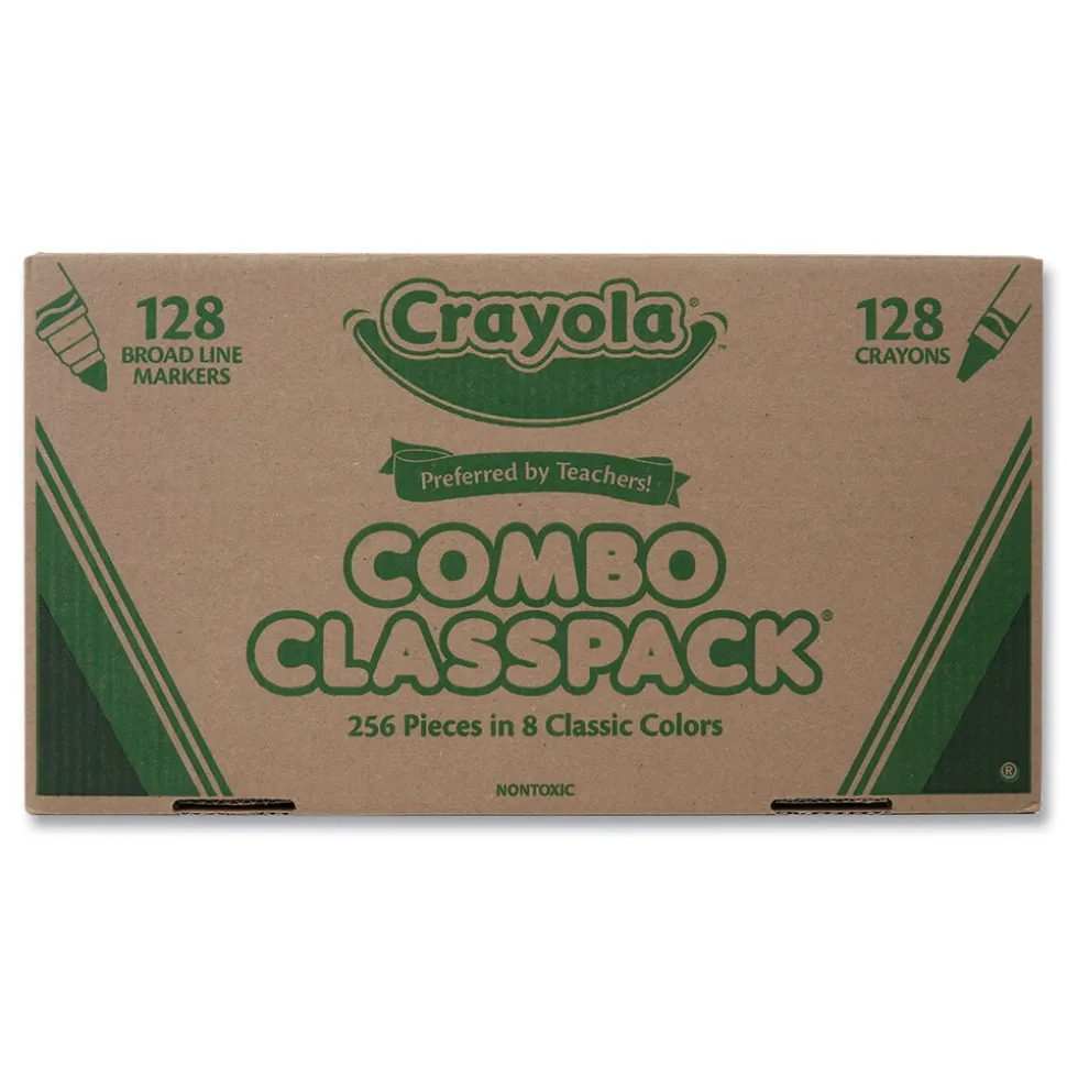 Crayola Crayons and Markers Combo Classpack - 8 Colors (256/Set)