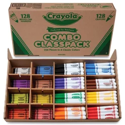Crayola Crayons and Markers Combo Classpack - 8 Colors (256/Set)
