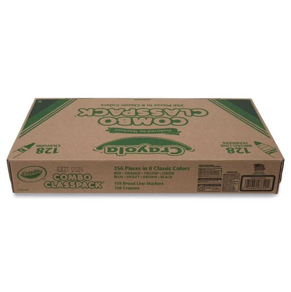 Crayola Crayons and Markers Combo Classpack - 8 Colors (256/Set)