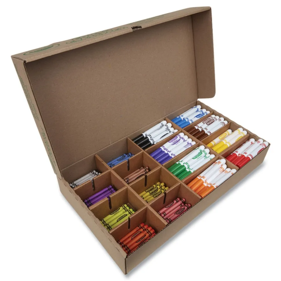 Crayola Crayons and Markers Combo Classpack - 8 Colors (256/Set)