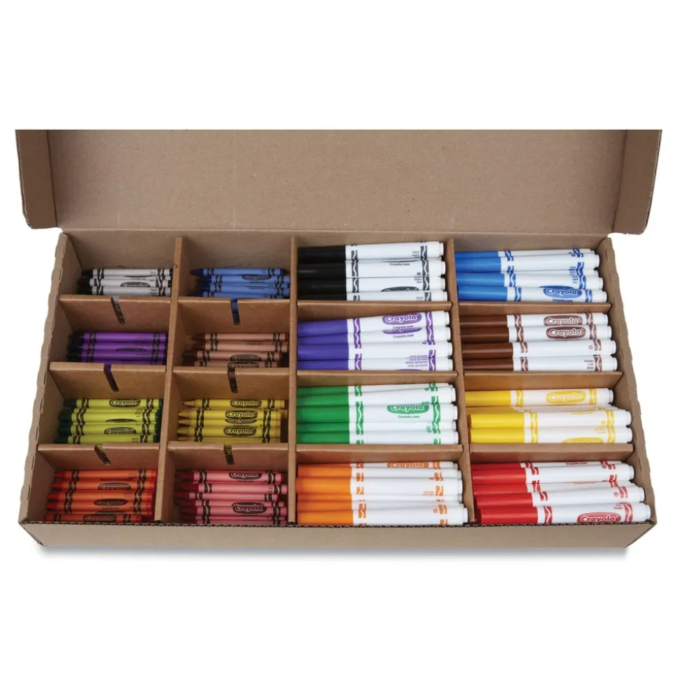 Crayola Crayons and Markers Combo Classpack - 8 Colors (256/Set)