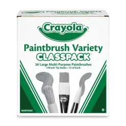 Crayola Large Variety Paint Brush Classpack (36/Set)