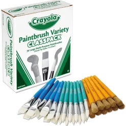 Crayola Large Variety Paint Brush Classpack (36/Set)