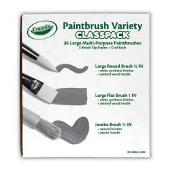 Crayola Large Variety Paint Brush Classpack (36/Set)