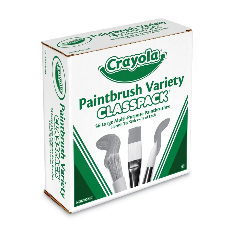 Crayola Large Variety Paint Brush Classpack (36/Set)