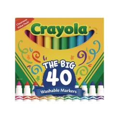 Crayola Ultra-Clean Broad Bullet Tip Washable Markers - Assorted Colors (1-Set)