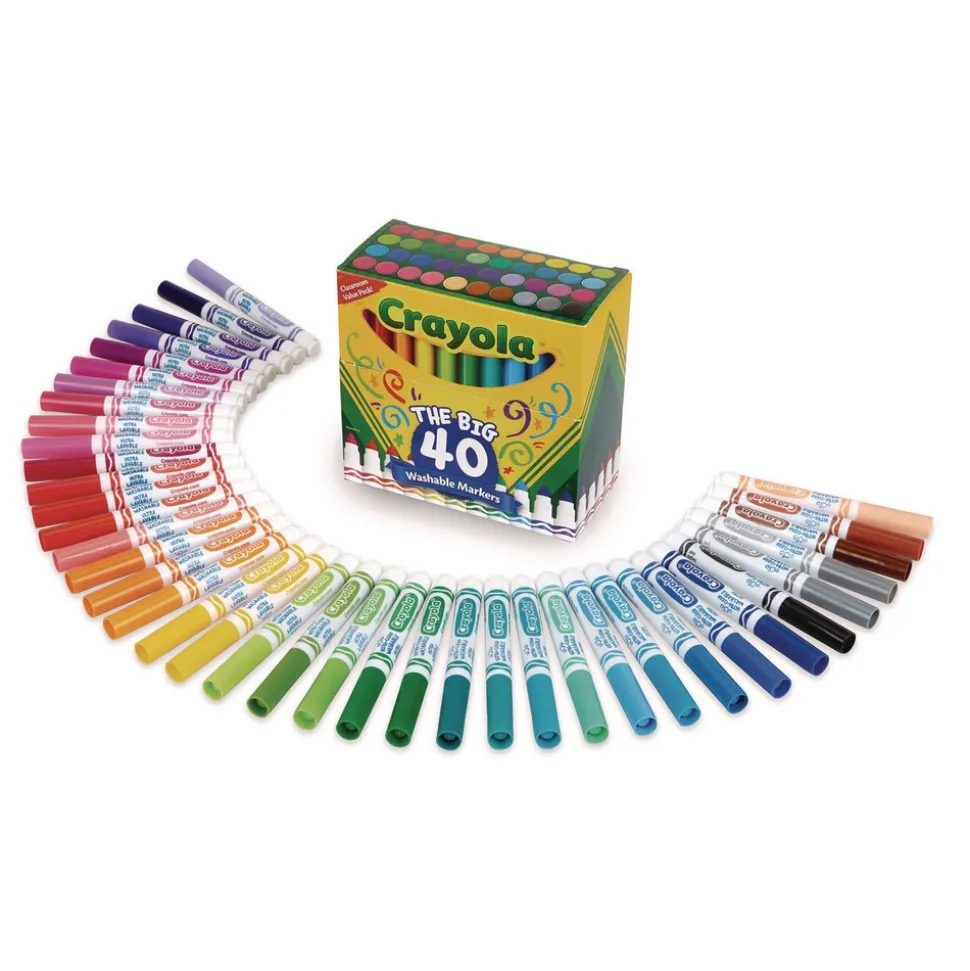 Crayola Ultra-Clean Broad Bullet Tip Washable Markers - Assorted Colors (1-Set)