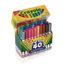 Crayola Ultra-Clean Broad Bullet Tip Washable Markers - Assorted Colors (1-Set)