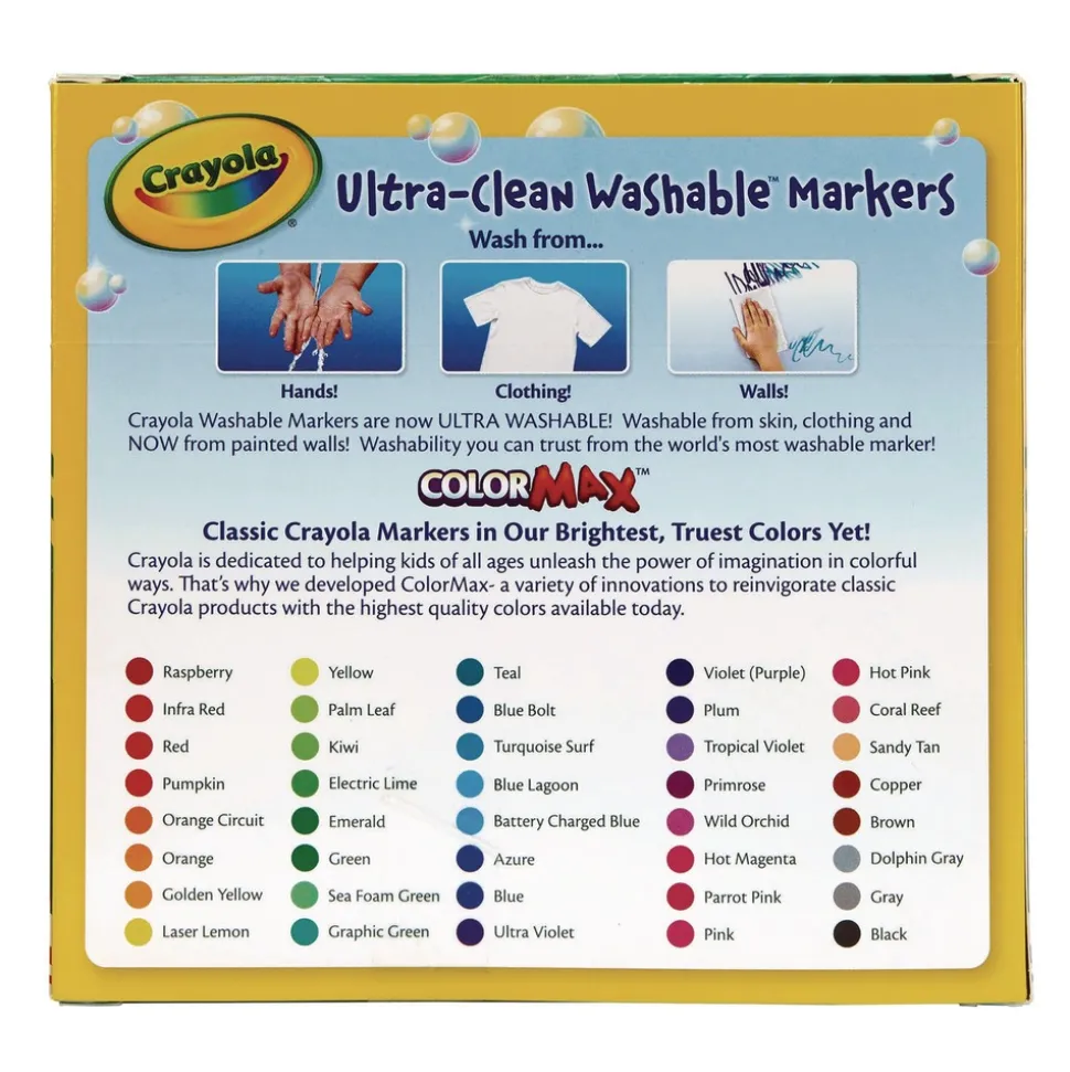 Crayola Ultra-Clean Broad Bullet Tip Washable Markers - Assorted Colors (1-Set)