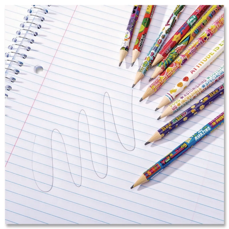 Cra-Z-Art No. 2 Pencils Motivational Classpack - Black Lead/Assorted Barrels (250/Set)