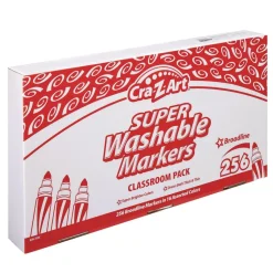 Cra-Z-Art Super Washable Broad Bullet Tip Markers Classpack - Assorted Colors (256/Set)