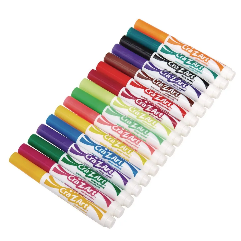 Cra-Z-Art Super Washable Broad Bullet Tip Markers Classpack - Assorted Colors (256/Set)