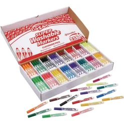 Cra-Z-Art Super Washable Broad Bullet Tip Markers Classpack - Assorted Colors (256/Set)
