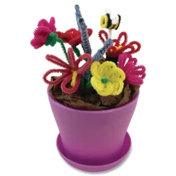 Creativity Street 12 in. x 4 mm Metal Wire/Polyester Regular Stems - Assorted Colors (100/Pack)