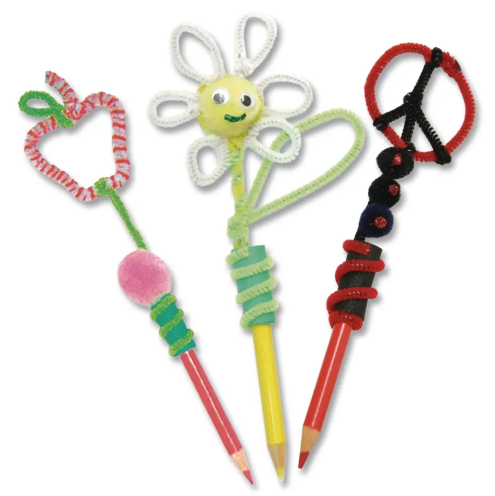 Creativity Street 12 in. x 4 mm Metal Wire/Polyester Regular Stems - Assorted Colors (100/Pack)