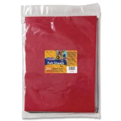 Creativity Street 9 in. x 12 in. Rectangular Felt Sheets - Assorted Colors (12/Pack)
