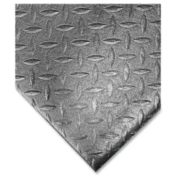 Crown 24 in. x 36 in. Tuff-Spun Foot-Lover Rectangular Diamond Surface Mat - Black