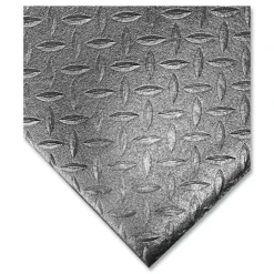 Crown 36 in. x 60 in. Tuff-Spun Foot-Lover Rectangular Diamond Surface Mat - Black