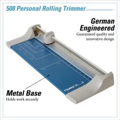 Dahle 8.25 x 22.88 Rolling/Rotary 7-Sheet Paper Trimmer/Cutter