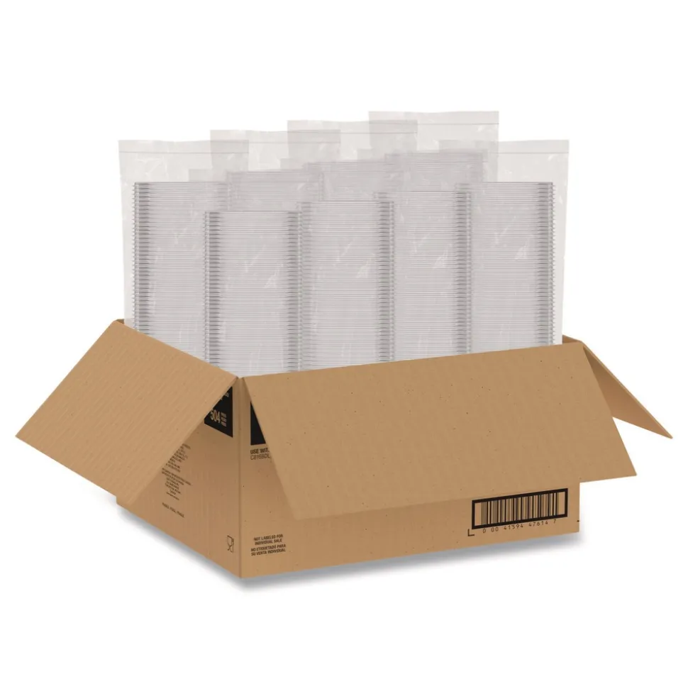 Dart 8.5 in. x 8.5 in. x 1.96 in. 16 oz. Plastic Bowls - Square Clear (504/Carton)