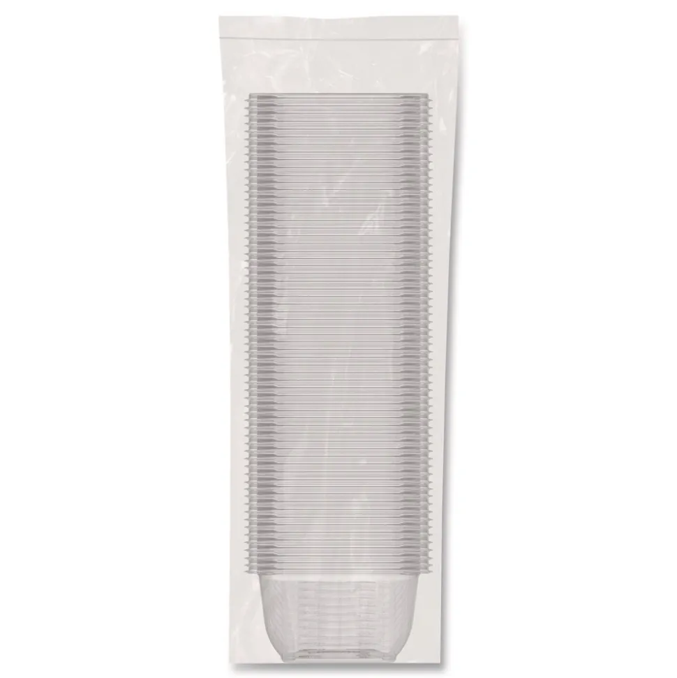 Dart 8.5 in. x 8.5 in. x 1.96 in. 16 oz. Plastic Bowls - Square Clear (504/Carton)