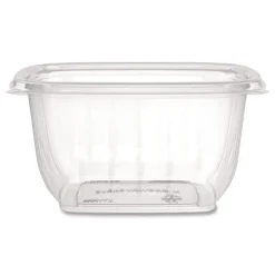 Dart 8.5 in. x 8.5 in. x 1.96 in. 16 oz. Plastic Bowls - Square Clear (504/Carton)