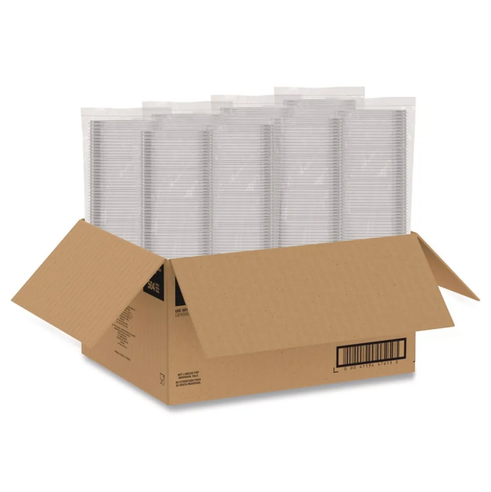 Dart 8.5 in. x 8.5 in. x 2.64 in. 12 oz. Plastic Bowls - Square Clear (504/Carton)