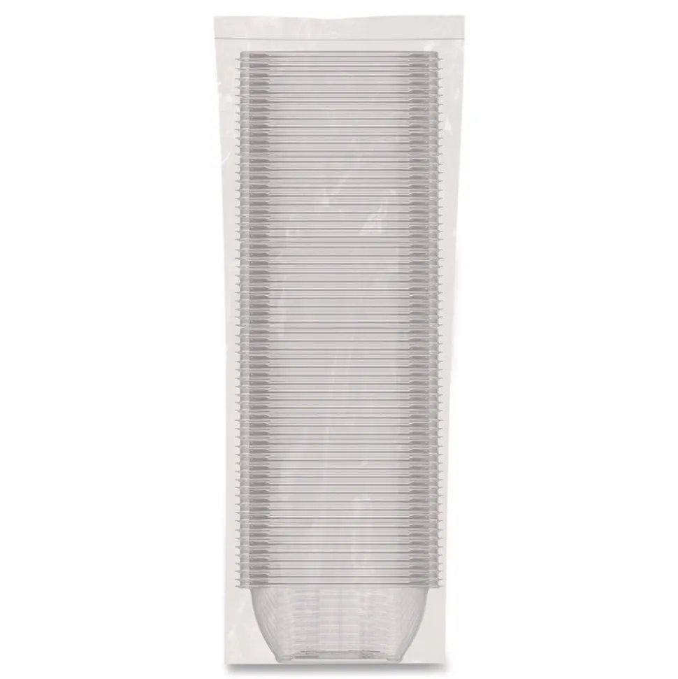 Dart 8.5 in. x 8.5 in. x 2.64 in. 12 oz. Plastic Bowls - Square Clear (504/Carton)