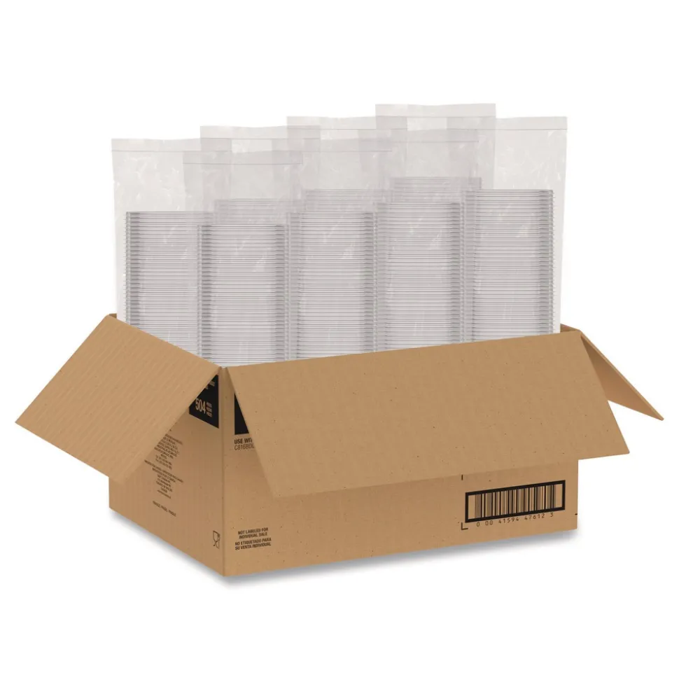 Dart 8.5 in. x 8.5 in. x 1.51 in. 8 oz. Square Plastic Bowls - Clear (504/Carton)