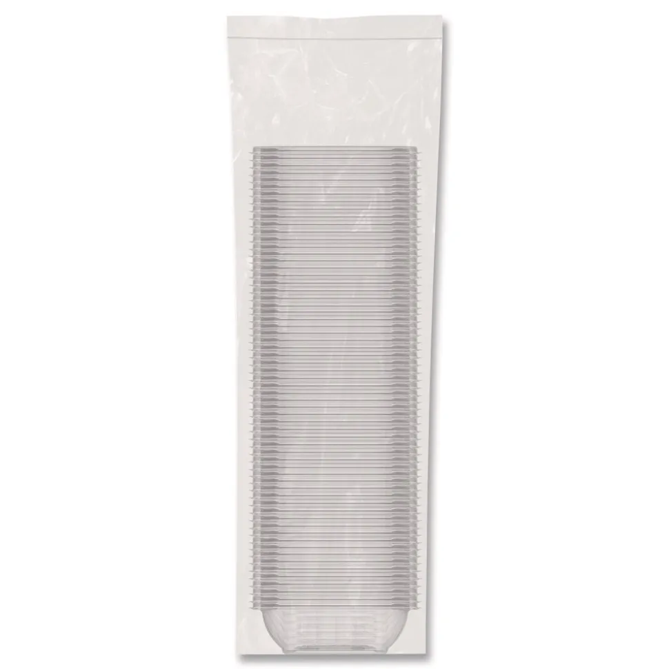 Dart 8.5 in. x 8.5 in. x 1.51 in. 8 oz. Square Plastic Bowls - Clear (504/Carton)