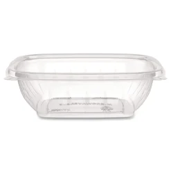 Dart 8.5 in. x 8.5 in. x 1.51 in. 8 oz. Square Plastic Bowls - Clear (504/Carton)