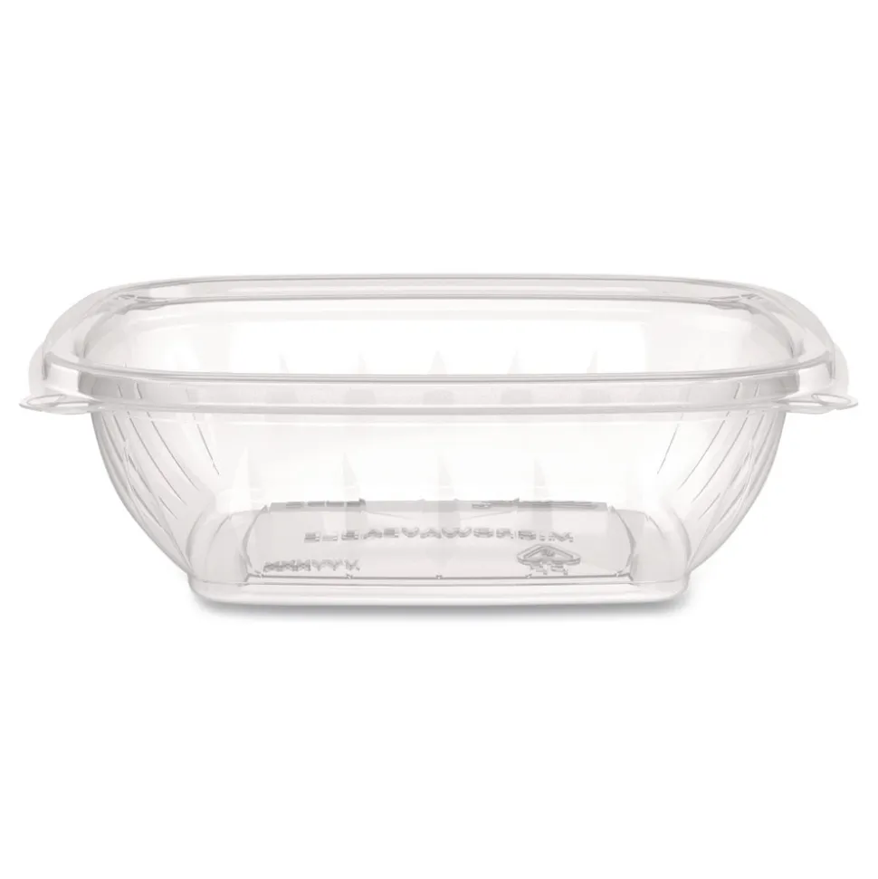 Dart 8.5 in. x 8.5 in. x 1.51 in. 8 oz. Square Plastic Bowls - Clear (504/Carton)
