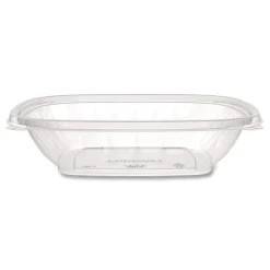 Dart 5 in. x 5 in. x 1.49 in. 32 oz. Plastic Bowls - Square Clear (252/Carton)