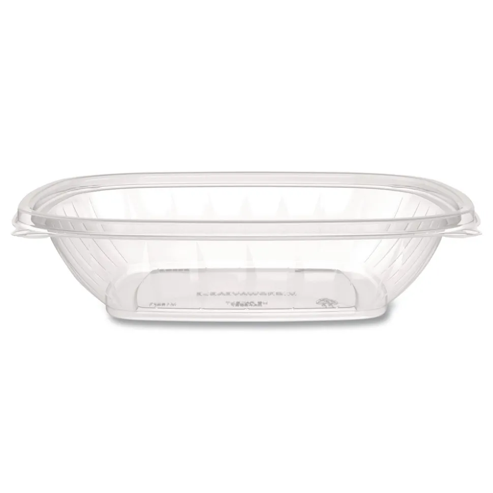 Dart 5 in. x 5 in. x 1.49 in. 32 oz. Plastic Bowls - Square Clear (252/Carton)