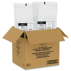 Dart 9 in. x 8.75 in. x 3 in. 3-Compartments ProPlanet Microwaveable Plastic Hinged Containers - Clear (150/Carton)