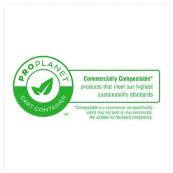 Dart 8.65 in. x 7.94 in. x 2.98 in. ProPlanet Seal Compostable Molded Fiber Hinged Trays - Natural (200/Carton)